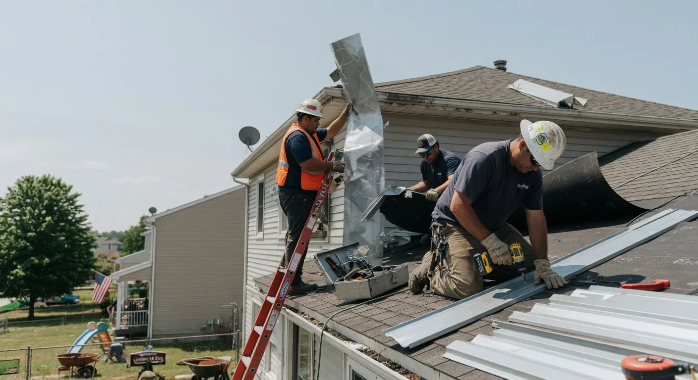 Storm Damage Metal Roof Repair in Long Lake, NY